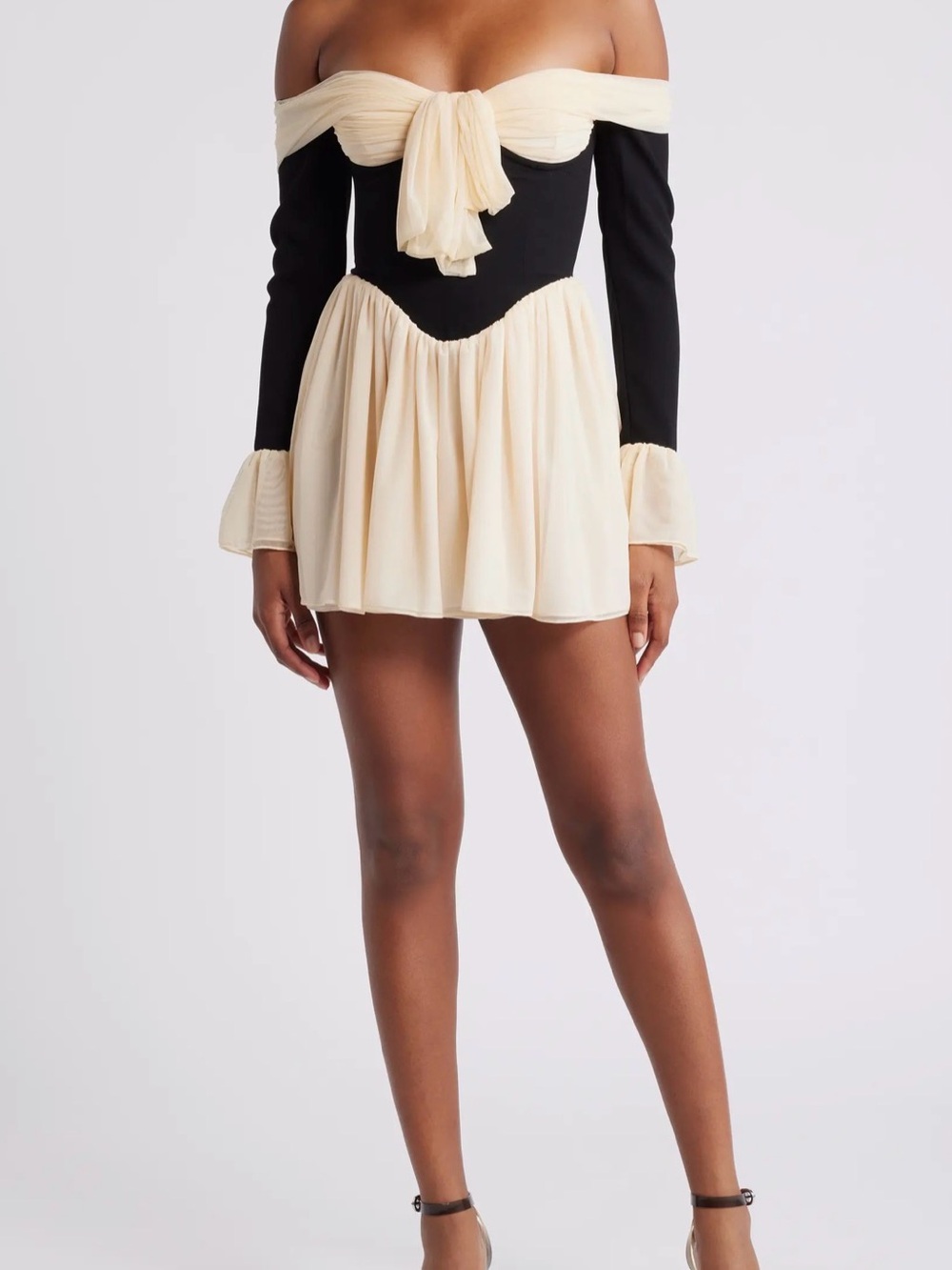 House of CB black and Crème Alana Dress - Picture 5 of 9